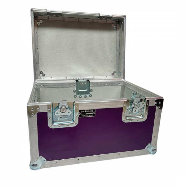 purple briefcase flight case